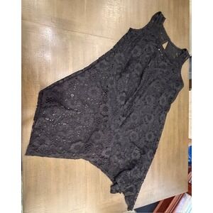 Signature by Robbie Bee Black Lace Overlay Sheath Dress Plus Size 1X